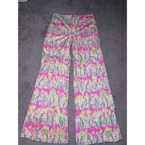 Lilly Pulitzer Women's Size 4 Printed Pants Animal Print Vibrant Preppy